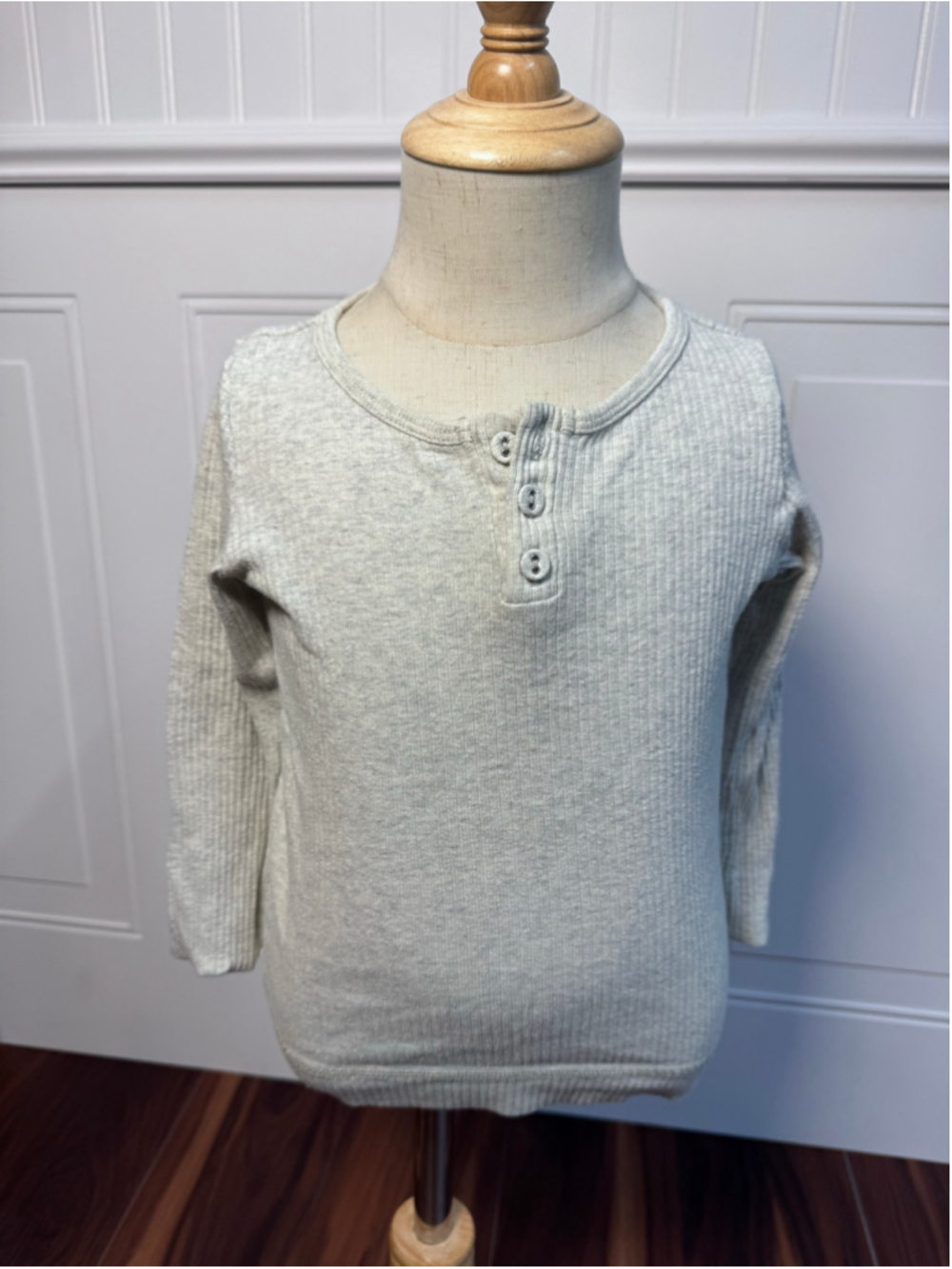 Jamie Kay Girls Long Sleeve Henley Shirt Size 4T Beige